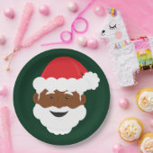 Zwarte Kerstmis Papieren Bordje (Feest)