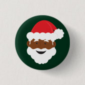 Zwarte Kerstmis Ronde Button 3,2 Cm (Voorkant)
