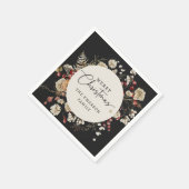 Zwarte Kerstmis Servet (Hoek)