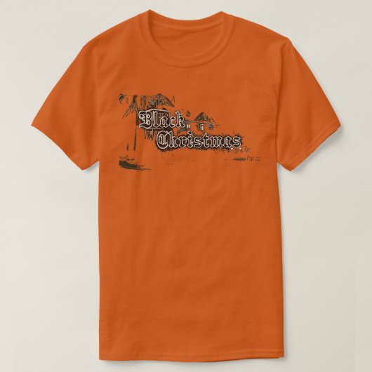 Zwarte Kerstmis T-shirt (Design voorkant)