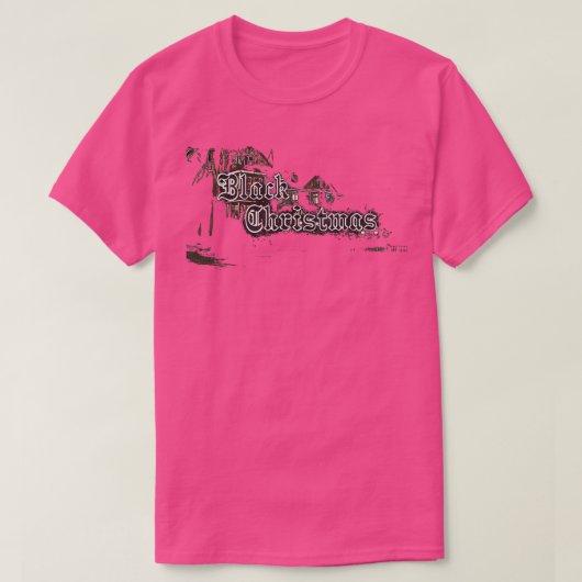 Zwarte Kerstmis T-shirt (Design voorkant)
