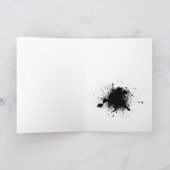 Zwarte Kerstmis v4 Feestdagen Kaart (Binnen)