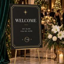 Zwarte Kerstmis Welkom Zwart & Champagne Goud