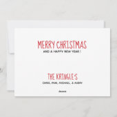 Zwarte Kerstmis, zwart poppenklab Feestdagenkaart (Achterkant)