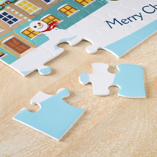 Zwarte kerstnacht legpuzzel (Zijkant)