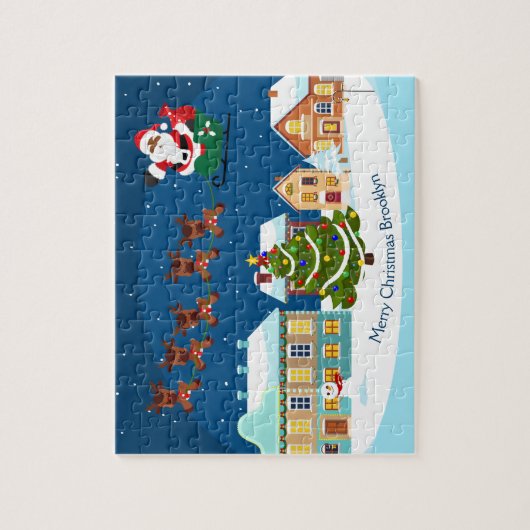 Zwarte kerstnacht legpuzzel (Verticaal)