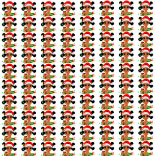 Zwarte kerstpapier voor meisjes cadeaupapier