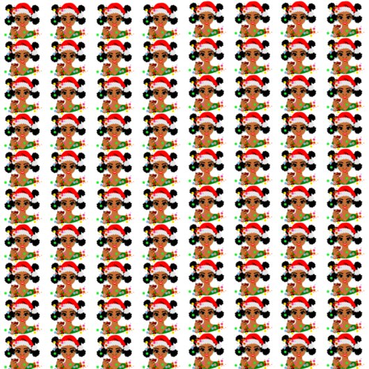 Zwarte kerstpapier voor meisjes cadeaupapier