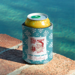 Zwarte kerstpatronen blikjeskoeler