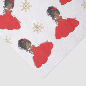 Zwarte kerstprinses tissuepapier (Detail)