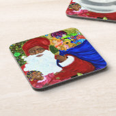 Zwarte kerstset voor Onderzetters van ontwerper -  (Linkerzijde)