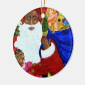 Zwarte kerstsieraden - kerstcadeautjes met een ker keramisch ornament (Links)