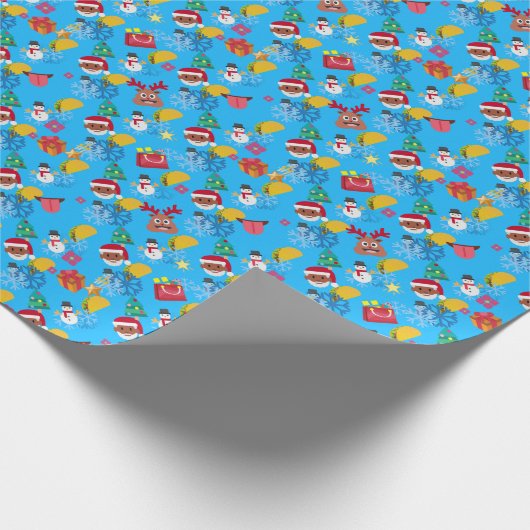 zwarte kersttactie cadeaupapier (Hoek)