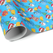 zwarte kersttactie cadeaupapier (Rol Hoek)