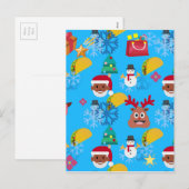 zwarte kersttactie feestdagenkaart (Voorkant / Achterkant)