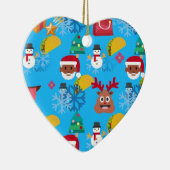 zwarte kersttactie keramisch ornament (Rechts)