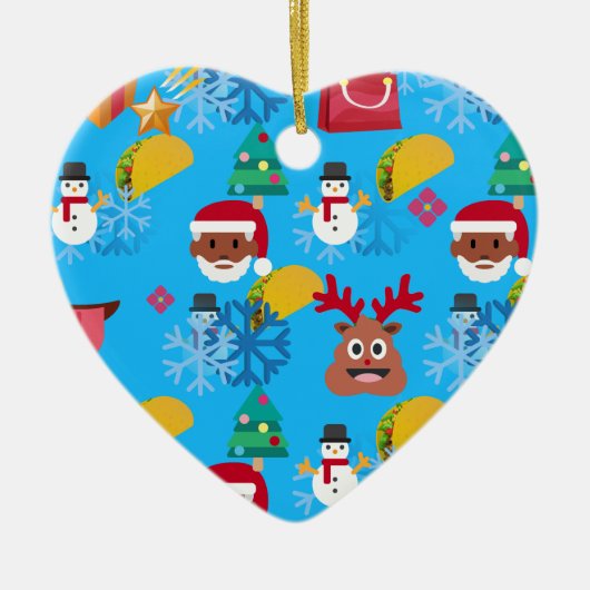 zwarte kersttactie keramisch ornament (Voorkant)