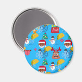 zwarte kersttactie magneet (Voorkant / Achterkant)
