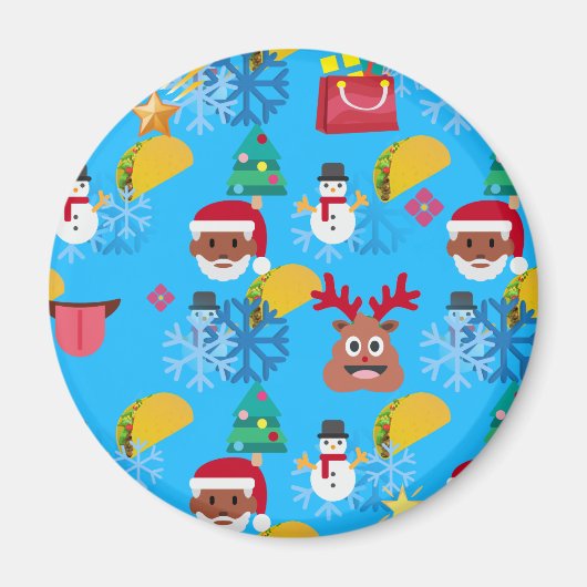 zwarte kersttactie magneet (Voorkant)
