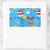 zwarte kersttactie rechthoekige sticker (Tas)