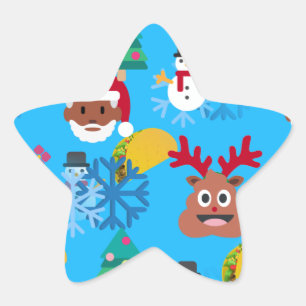 zwarte kersttactie ster sticker