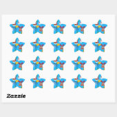 zwarte kersttactie ster sticker (Vel)
