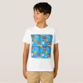 zwarte kersttactie t-shirt (Voorkant volledig)