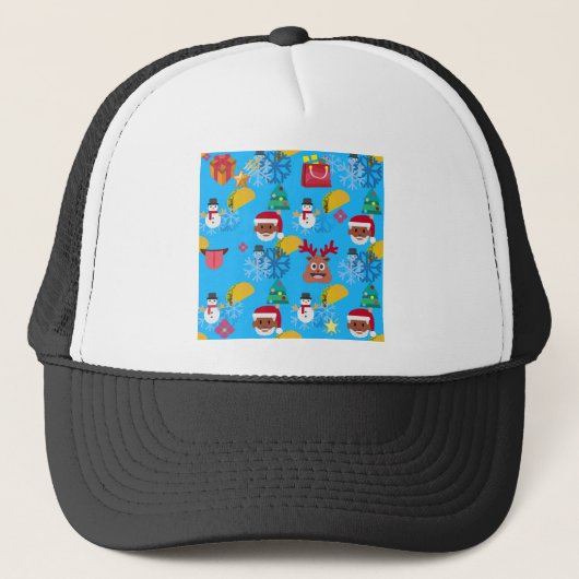 zwarte kersttactie trucker pet (Voorkant)