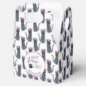 Zwarte kersttas voor kerstmis bedankdoosjes (Geopend)