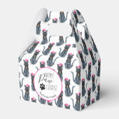 Zwarte kersttas voor kerstmis bedankdoosjes (Voorkant Zijde)