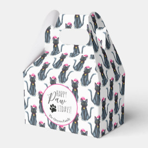 Zwarte kersttas voor kerstmis bedankdoosjes