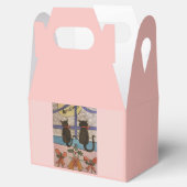 Zwarte kersttas voor kerstmis bedankdoosjes (Geopend)