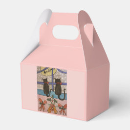 Zwarte kersttas voor kerstmis bedankdoosjes