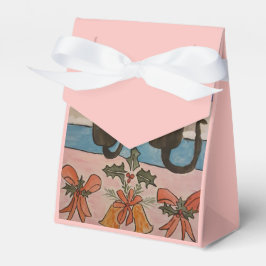 Zwarte kersttas voor kerstmis bedankdoosjes