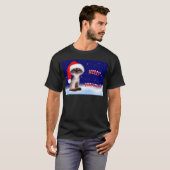 Zwarte kersttjirt t-shirt (Voorkant volledig)