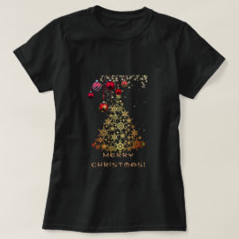 Zwarte kersttjirt t-shirt