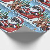 Zwarte kerstversiering - inpakpapier (Hoek)