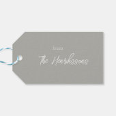  zwarte kerstversiering met lint cadeaulabel (Achterkant Horizontaal)