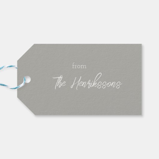  zwarte kerstversiering met lint cadeaulabel (Achterkant Horizontaal)