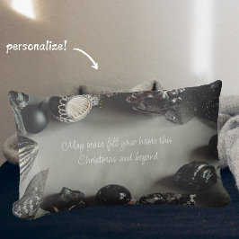  zwarte kerstversiering met lint kussen