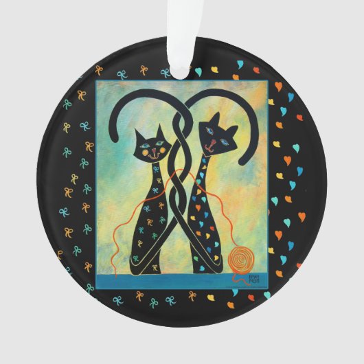 Zwarte kerstversiering ornament (voorkant)