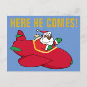 Zwarte Kerstvlieg in het vliegtuig Feestdagenkaart (Voorkant)