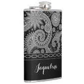 Zwarte keten Paisley Heupfles (Rechts)