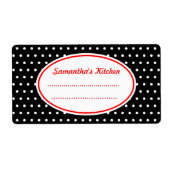 Zwarte Keuken Koken Bakcadeau Label Etiketten (Voorkant)