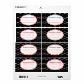 Zwarte Keuken Koken Bakcadeau Label Etiketten (Full Sheet)