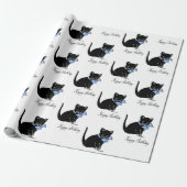 zwarte keuken met pooldots Stropdas Cadeaupapier (Uitgerold)