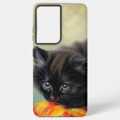  zwarte keuken met rode ventilatorbak samsung galaxy hoesje (Achterkant)