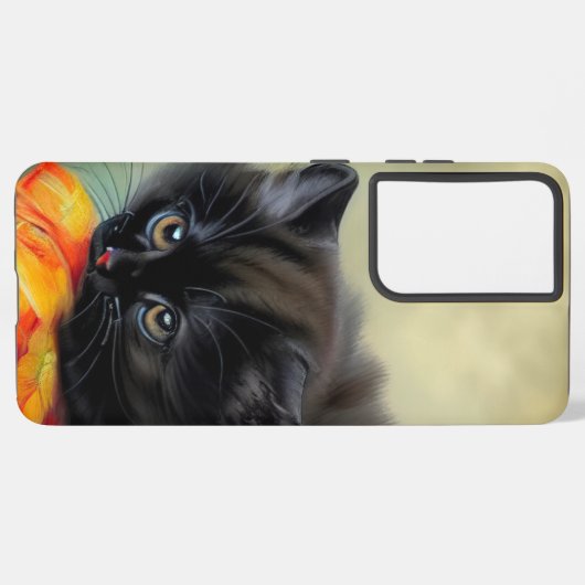  zwarte keuken met rode ventilatorbak samsung galaxy hoesje (Linkerkant)