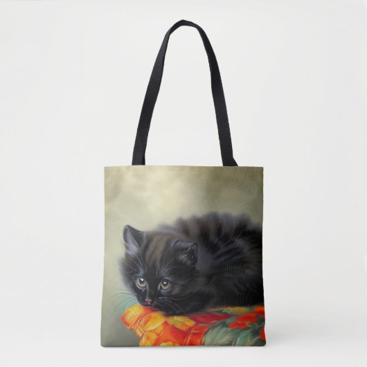 zwarte keuken met rode ventilatorbak tote bag (Voorkant)