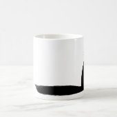 Zwarte keukenkat met langwerpige zijkant koffiemok (Center)